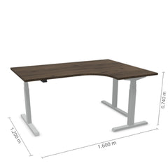 Reguleeritav laud Prestige Line L nurgaga 90° 160 cm x 120 cm