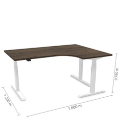 Reguleeritav laud Prestige Line L nurgaga 90° 160 cm x 120 cm
