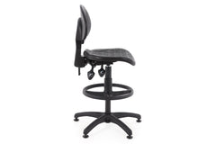 Darbnīcu krēsls LAB RB Black - Ergostock.lv