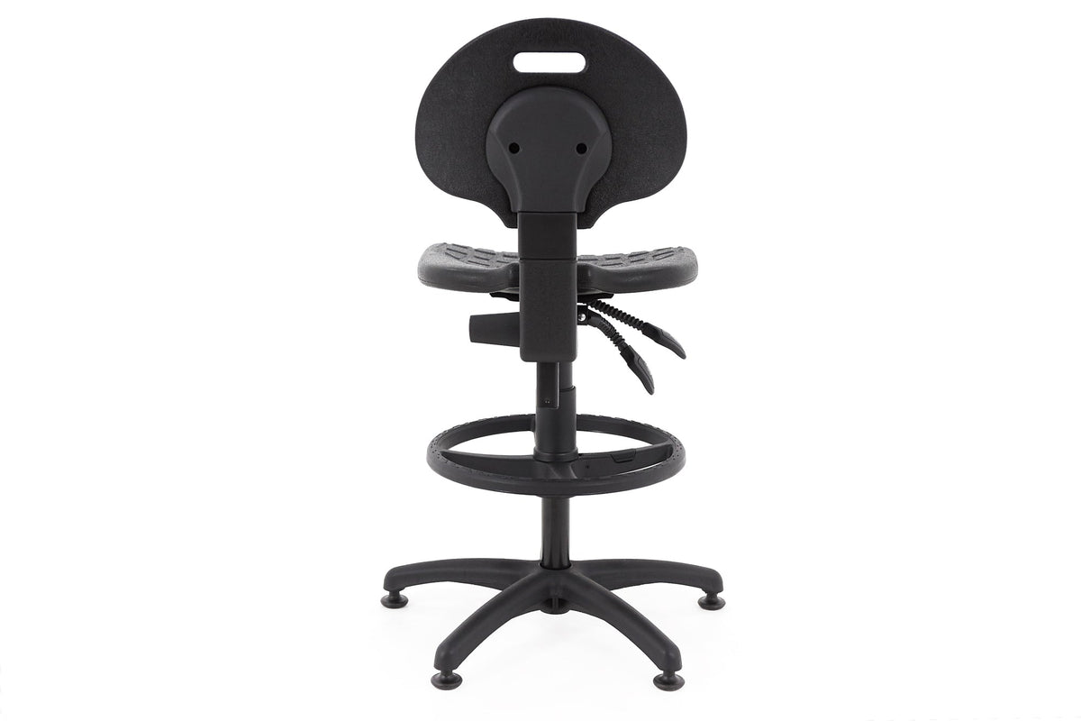 Darbnīcu krēsls LAB RB Black - Ergostock.lv