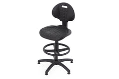 Darbnīcu krēsls LAB RB Black - Ergostock.lv
