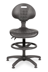 Darbnīcu krēsls LAB RB Black - Ergostock.lv
