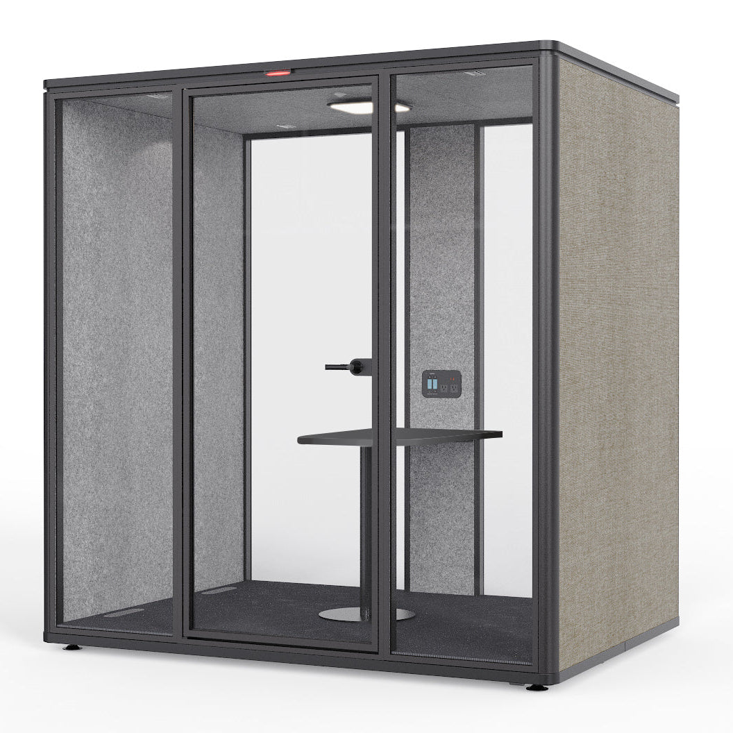 Vaikusekabiin OVIKAA M POD GEN2, 4 inimesele, 31dB – Sand Beige (beež) / Must