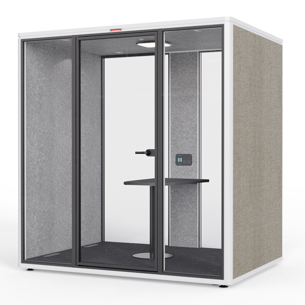 Vaikusekabiin OVIKAA M POD GEN2, 4 inimesele, 31dB – Sand Beige (beež) / Valge