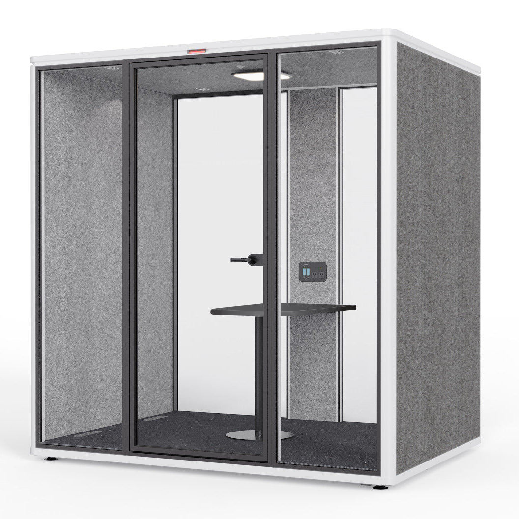 Vaikusekabiin OVIKAA M POD GEN2, 4 inimesele, 31dB – Ash (hall) / Valge