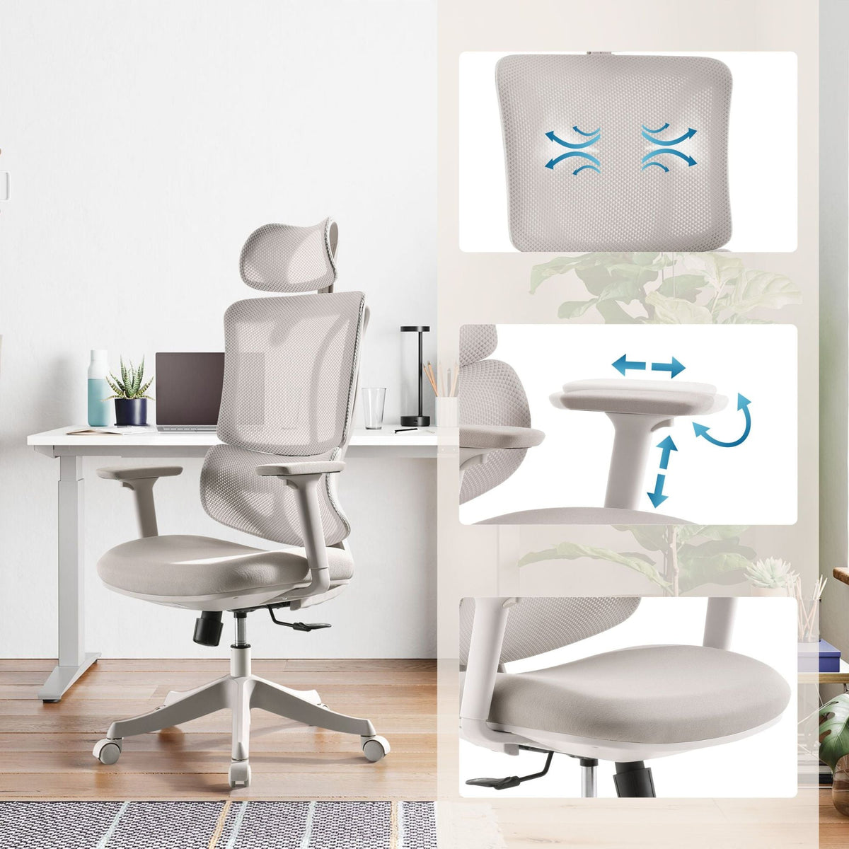 Ergonoomiline tool ERGOMY COLORE II, beež