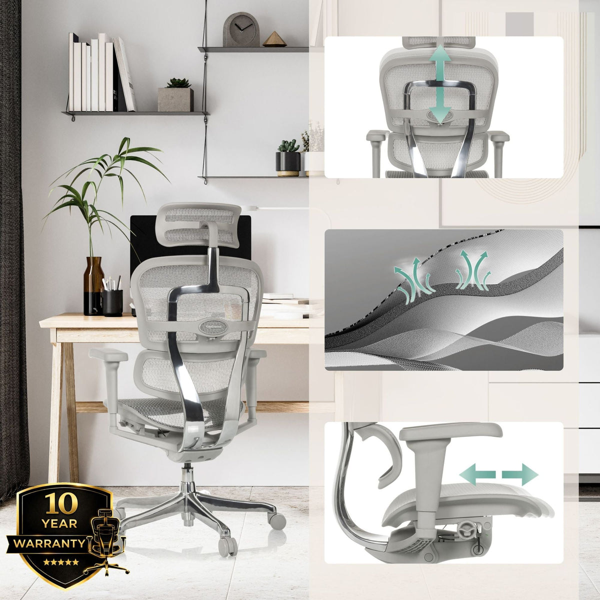 Kontoritool Ergohuman ULTRA GS GEN2 Grey