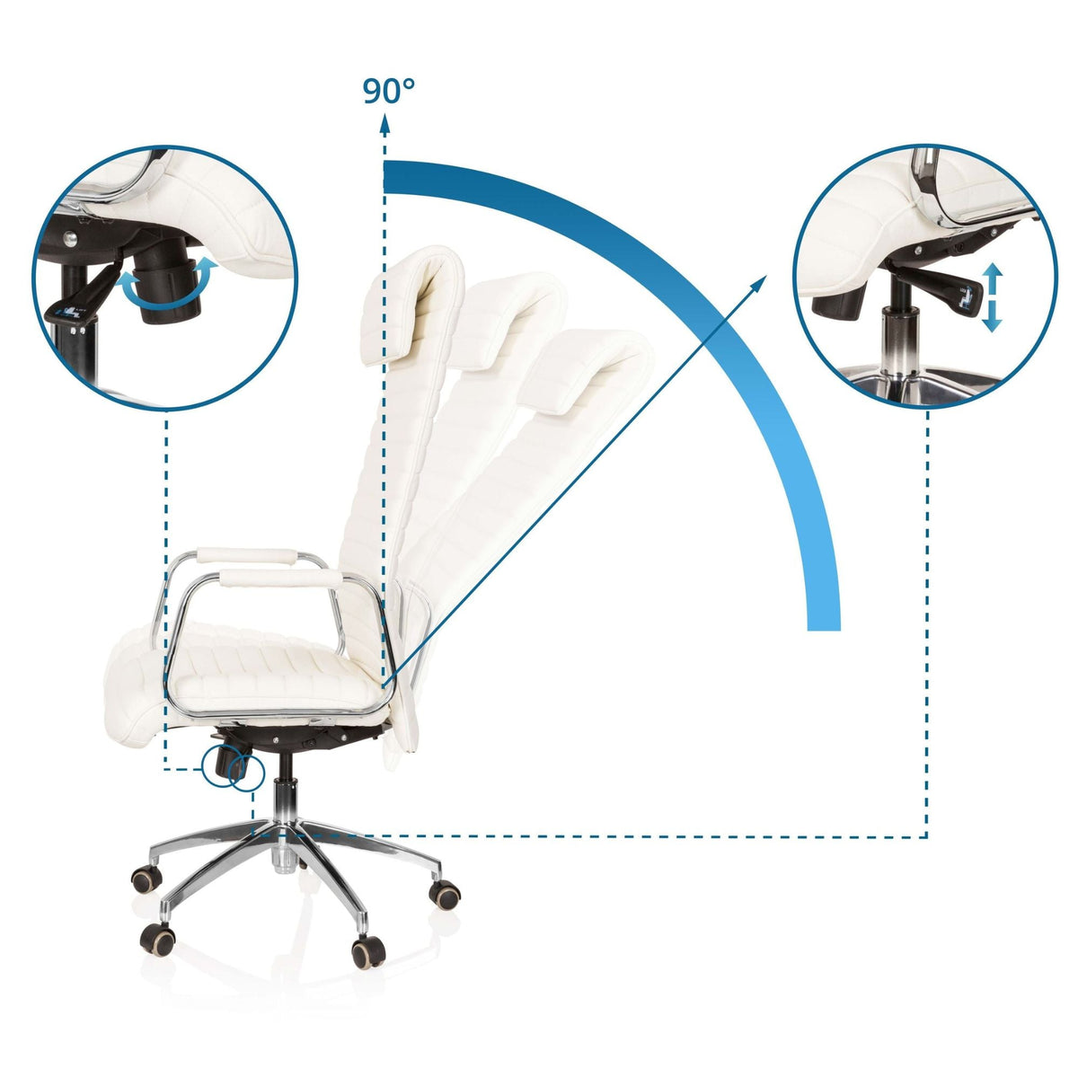 Bürootool ASPERA Nappa Leather Luxus kreemvalge