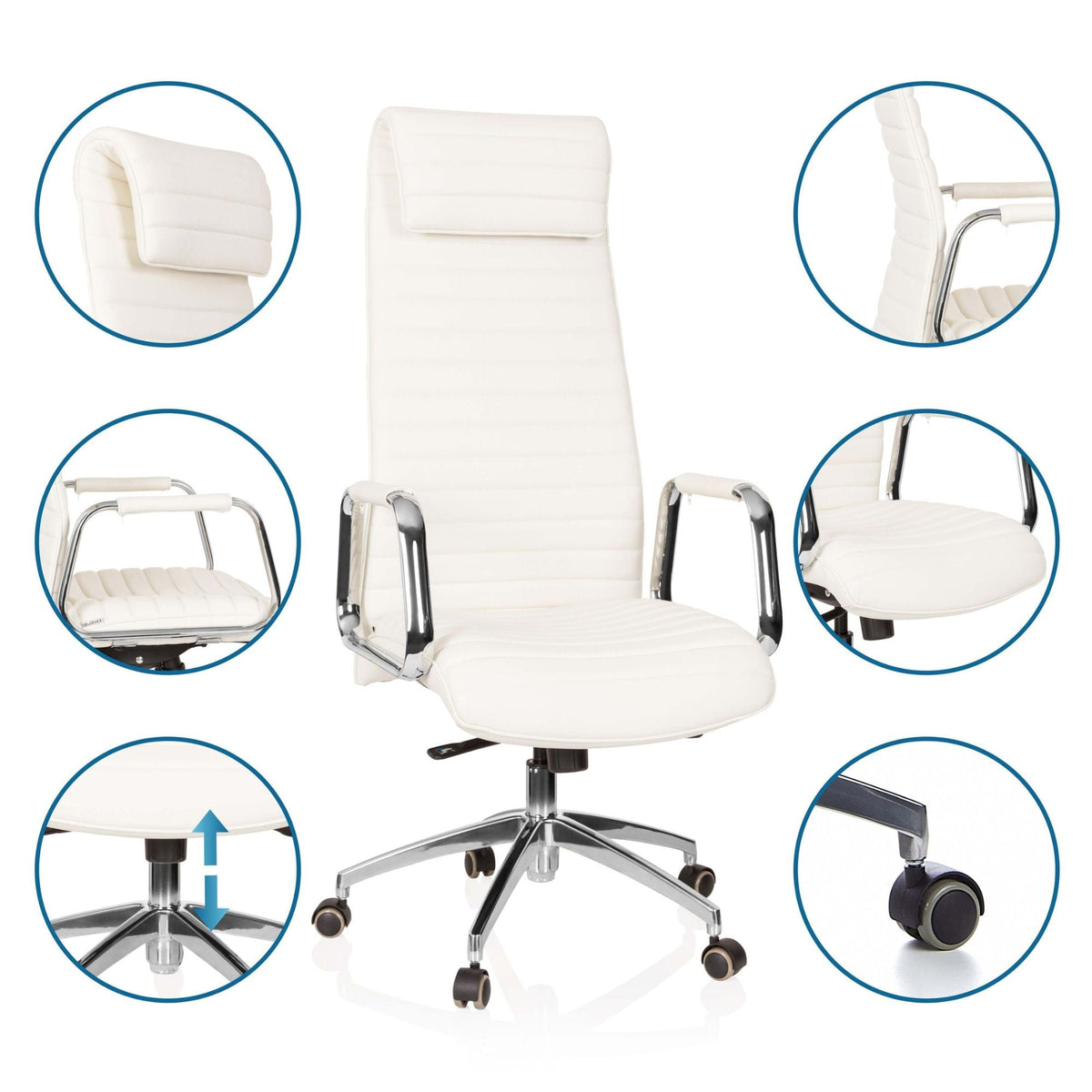 Bürootool ASPERA Nappa Leather Luxus kreemvalge