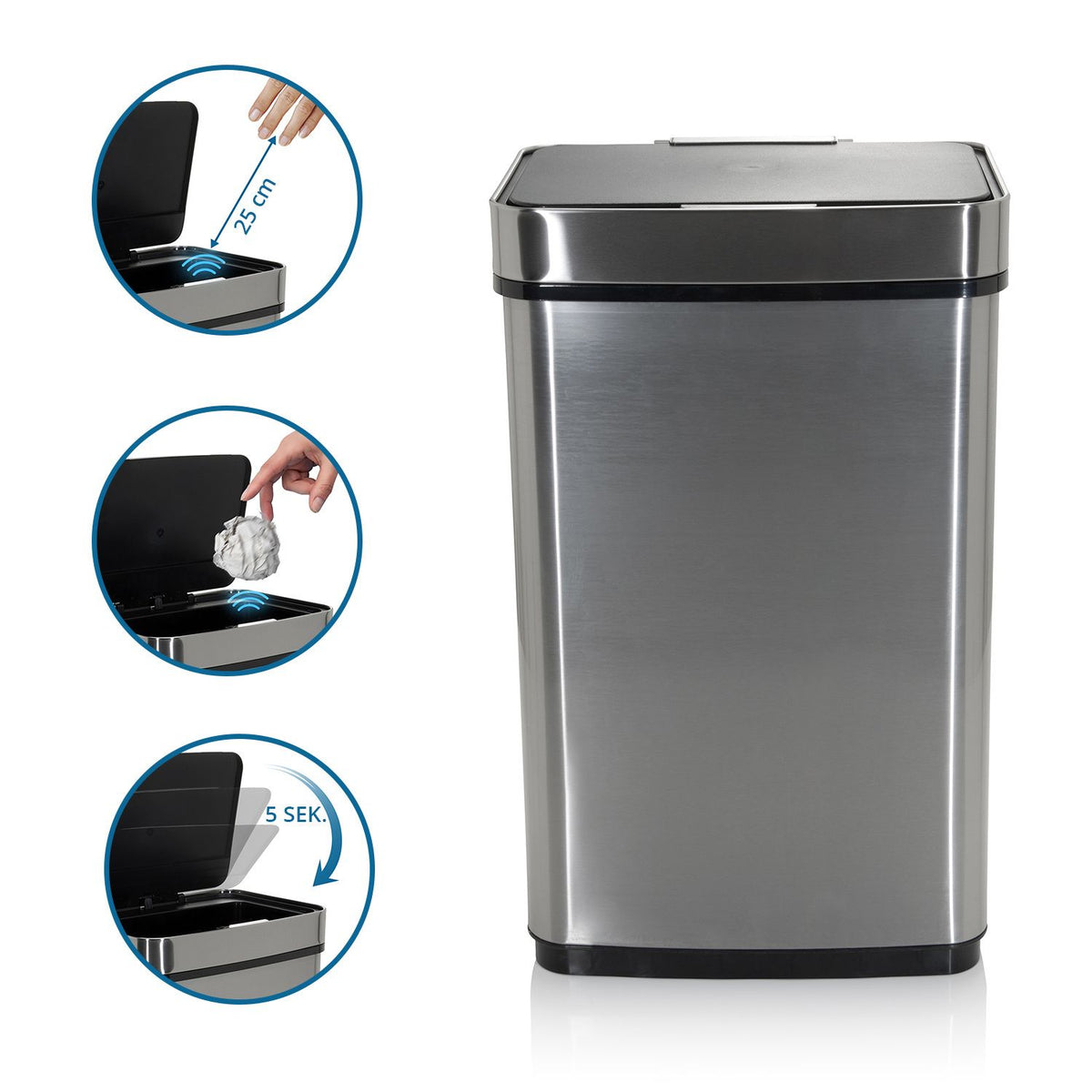 Prügikast CLEAN 60 L, sensoriga