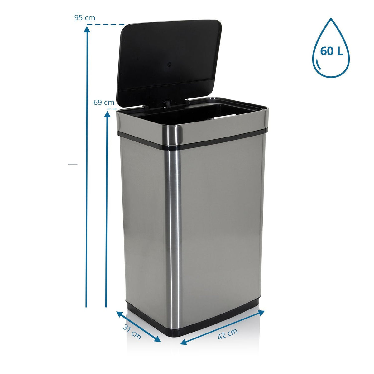 Prügikast CLEAN 60 L, sensoriga