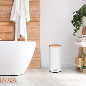 Prügikast CLEAN BAMBOO White 30 L