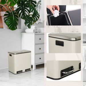 Prügikast CLEAN Beež 2 x 15 L