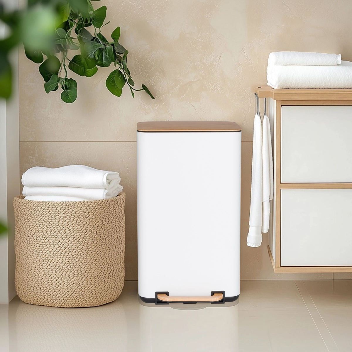 Prügikast CLEAN NATURA White 30 L