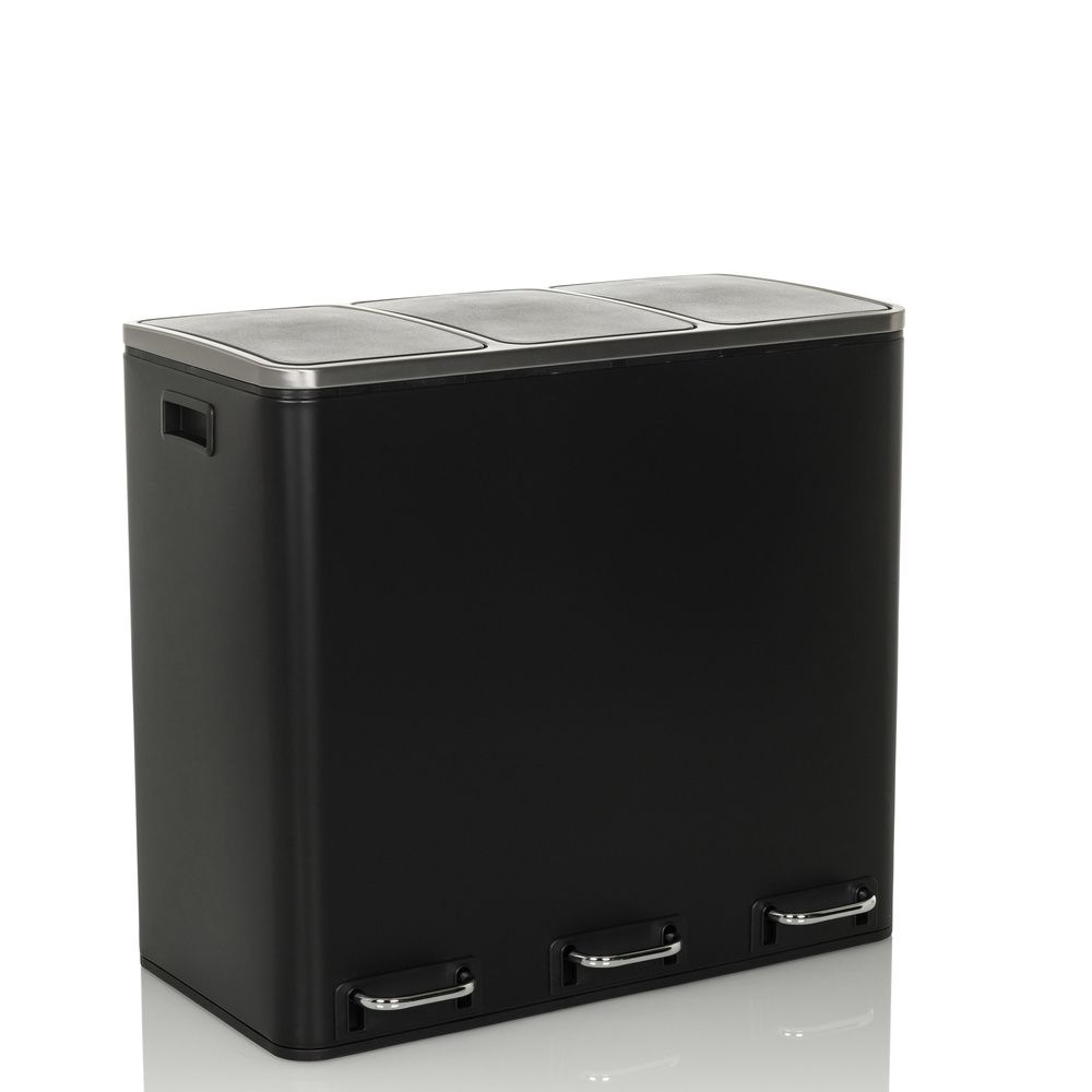 Prügikast CLEAN PRO Black, 3 x 18 L