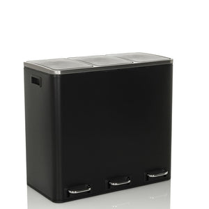 Prügikast CLEAN PRO Black, 3 x 18 L