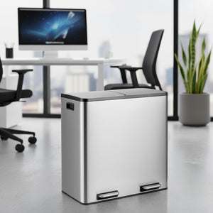 Prügikast CLEAN Stainless 2 x 30 L