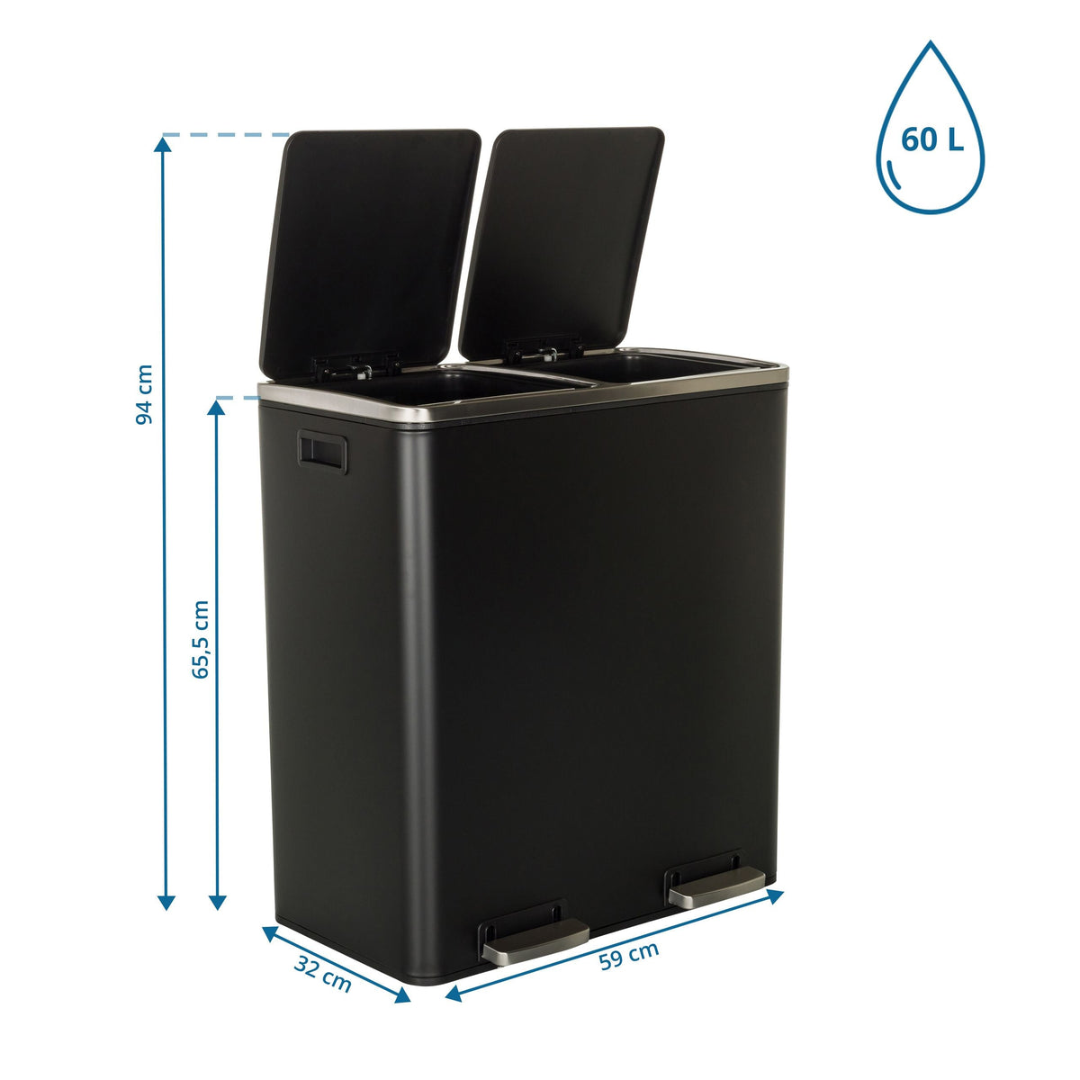 Prügikast CLEAN XI, 2 x 30 L