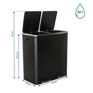 Prügikast CLEAN XI, 2 x 30 L