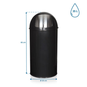 Prügikast PUSH Black 35 L