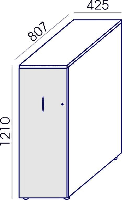 Kõrge sahtliboks HIGH, 120 cm, konfigureeritav