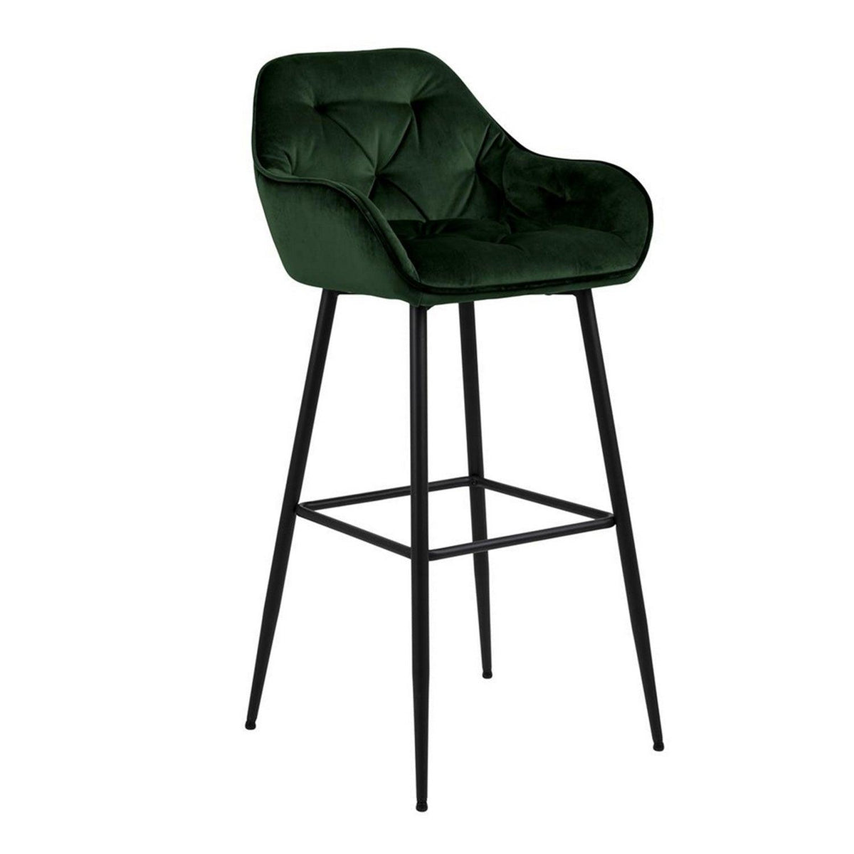 Baaritool BROOKE 55x52xH103.5cm metsaroheline samet / must