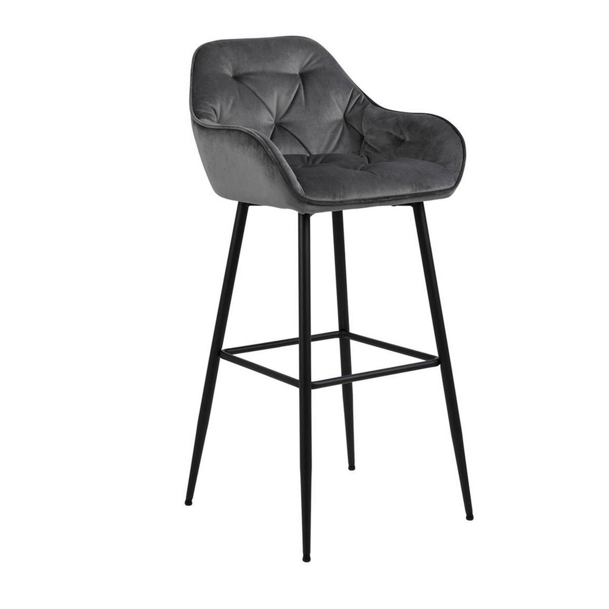Baaritool BROOKE 55x52xH103.5cm tumehall samet / must