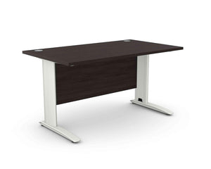 Kontorilaud ARETH STANDARD, esipaneeliga – Must / Valge / 140 x 80