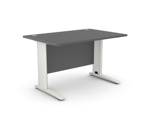 Kontorilaud ARETH STANDARD, esipaneeliga – Grafiit / Valge / 120 x 80