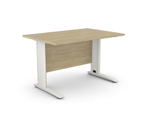Kontorilaud ARETH STANDARD, esipaneeliga – Amber Oak / Valge / 120 x 80