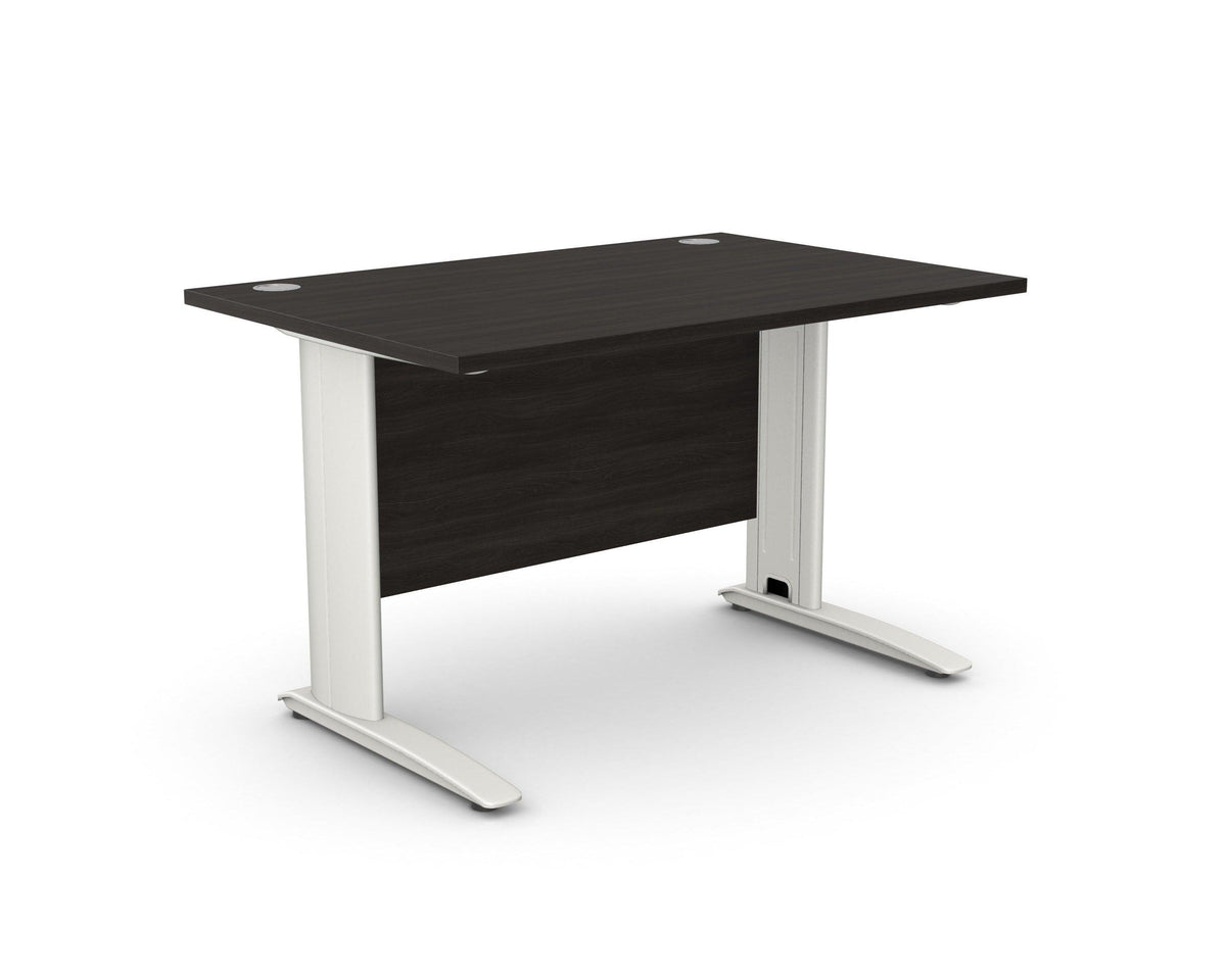 Kontorilaud ARETH STANDARD, esipaneeliga – Must / Valge / 120 x 80