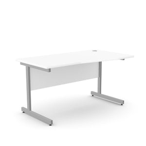 Büroolaud BRAMWICH II, kattepaneeliga – Valge / 140 x 70/80 cm / Paremal