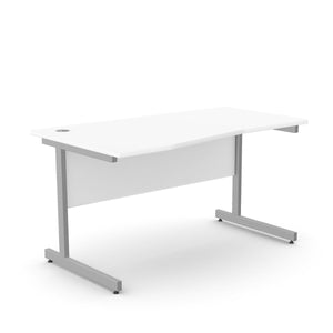 Büroolaud BRAMWICH II, kattepaneeliga – Valge / 140 x 70/80 cm / Vasakul