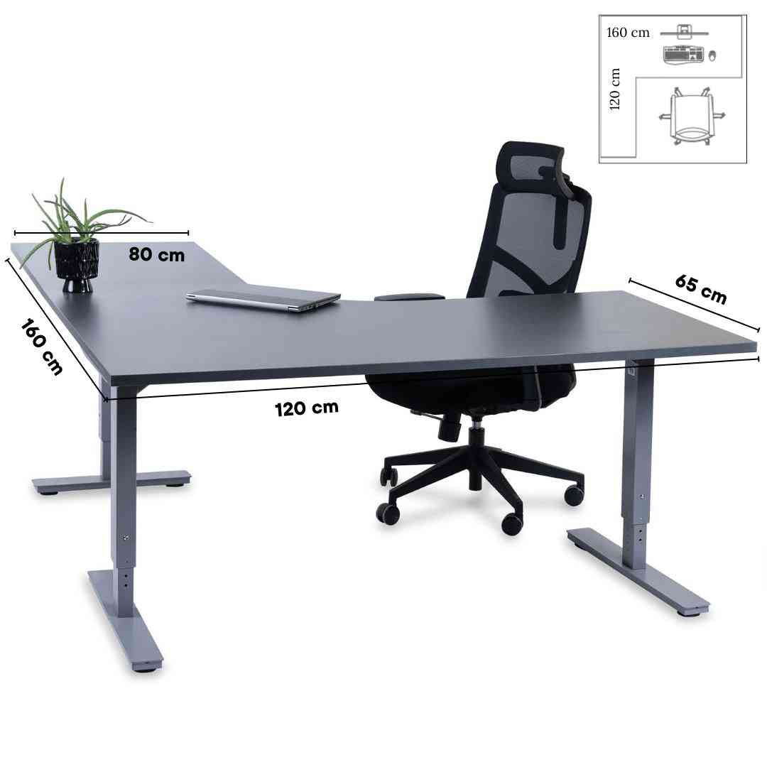 Kontorilaud Forza Line L-kujuline 160 cm x 120 cm