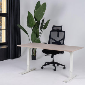 Reguleeritava kõrgusega kontorilaud Forza Line – Nabucco / Valge / 120 x 65