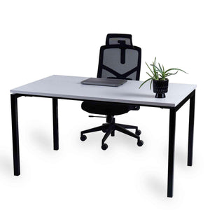 Kontorilaud Office Line – Valge / Must / 120 x 80 cm