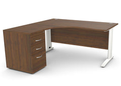Kirjutuslaud THEO CORNER SET 160 x 160 cm, sahtliblokiga