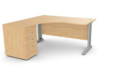Kirjutuslaud THEO CORNER SET 160 x 160 cm, sahtliblokiga
