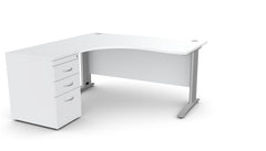 Kirjutuslaud THEO CORNER SET 160 x 160 cm, sahtliblokiga