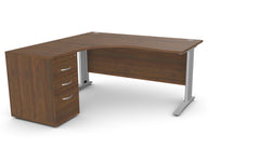Kirjutuslaud THEO CORNER SET 160 x 160 cm, sahtliblokiga