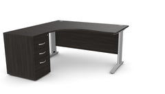 Kirjutuslaud THEO CORNER SET 160 x 160 cm, sahtliblokiga