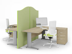 Kirjutuslaud THEO CORNER SET 160 x 160 cm, sahtliblokiga