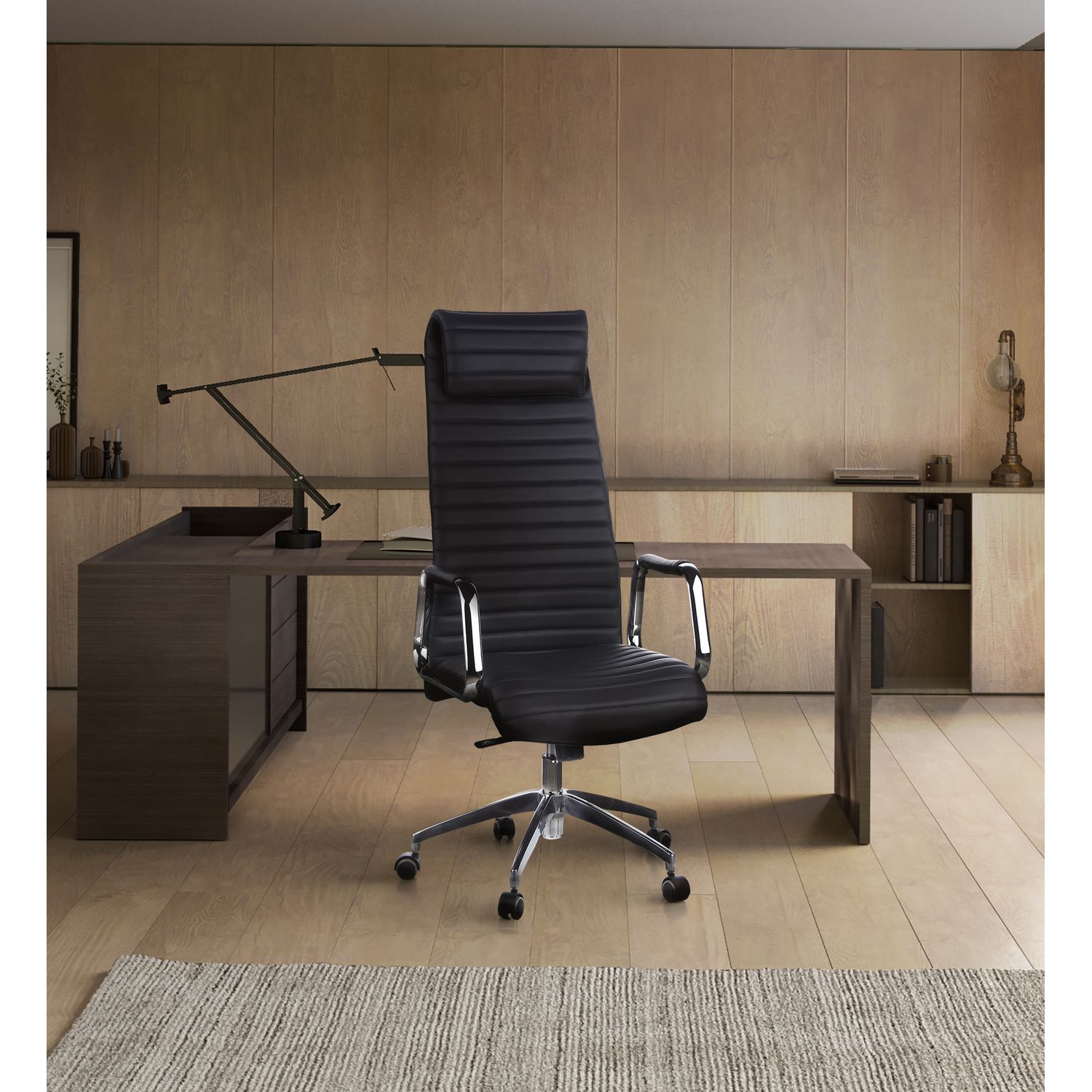Kontoritool ASPERA Nappa Leather Luxus, must