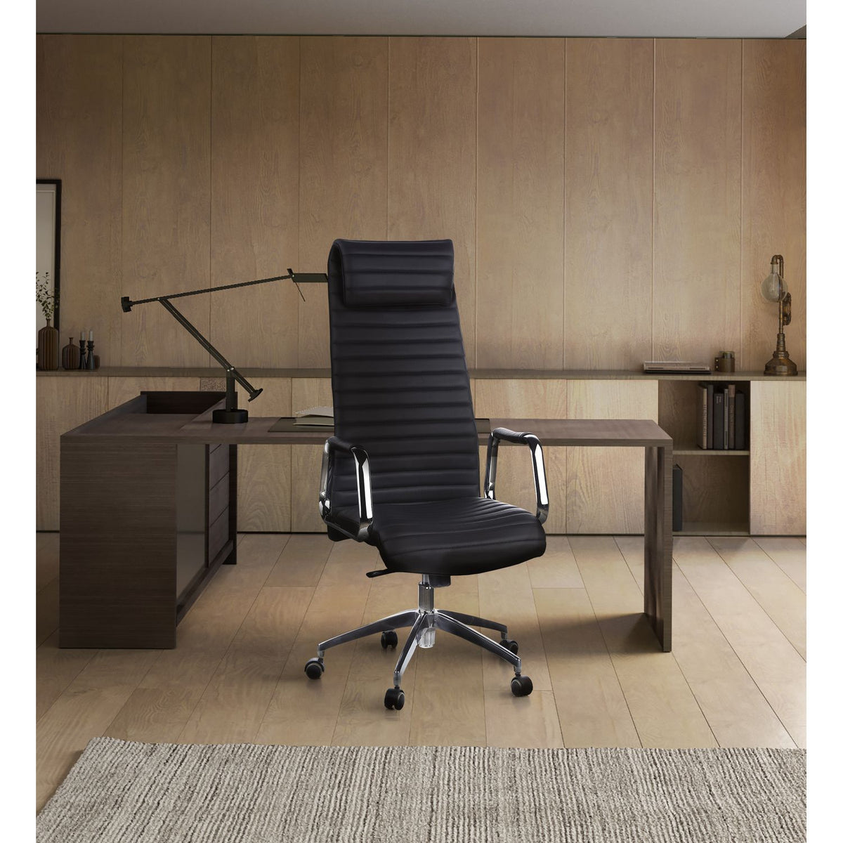 Kontoritool ASPERA Nappa Leather Luxus, must