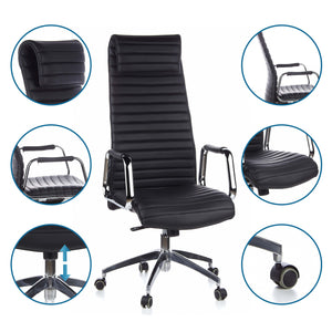 Kontoritool ASPERA Nappa Leather Luxus, must