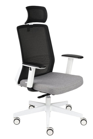 Kontoritool COCO HD Medley Black | WH | Chrome – Hall md05 / Valge