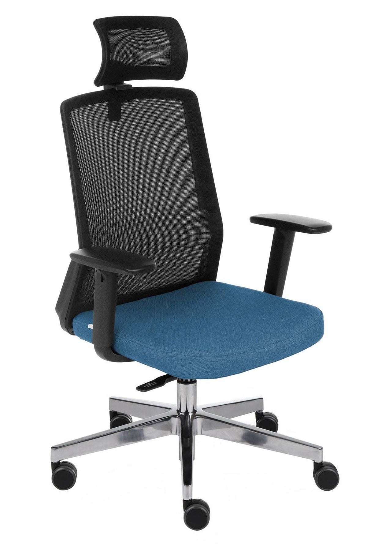 Kontoritool COCO HD Medley Black | WH | Chrome – Sinine md03 / hall