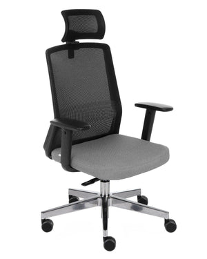 Kontoritool COCO HD Medley Black | WH | Chrome – Hall md05 / hall
