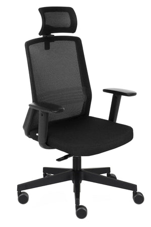 Kontoritool COCO HD Medley Black | WH | Chrome – Must md01 / Must