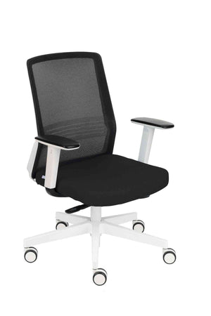 Kontoritool COCO Medley Black | WH | Chrome – must md01 / valge